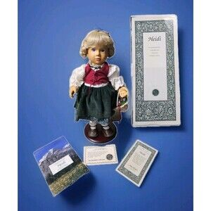 HEIDI ❤️️ The Hamilton Collection WOODEN DOLL 18" Stand COA Limited Edition 443
